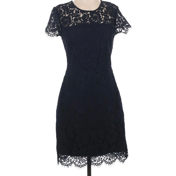 Banana Republic Black Sheath Dress with Cap Flutter Sleeves - Picture 1 of 8